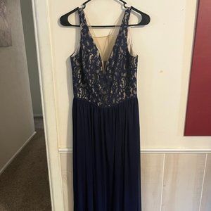 David's Bridal Marine Bridesmaid Dress